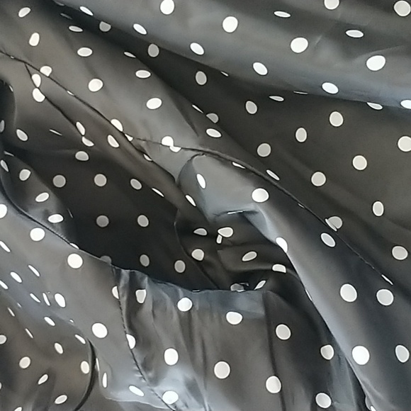 Brandon Thomas Modamix Black Classic Blazer w Polka dot lining 28W - Picture 10 of 10